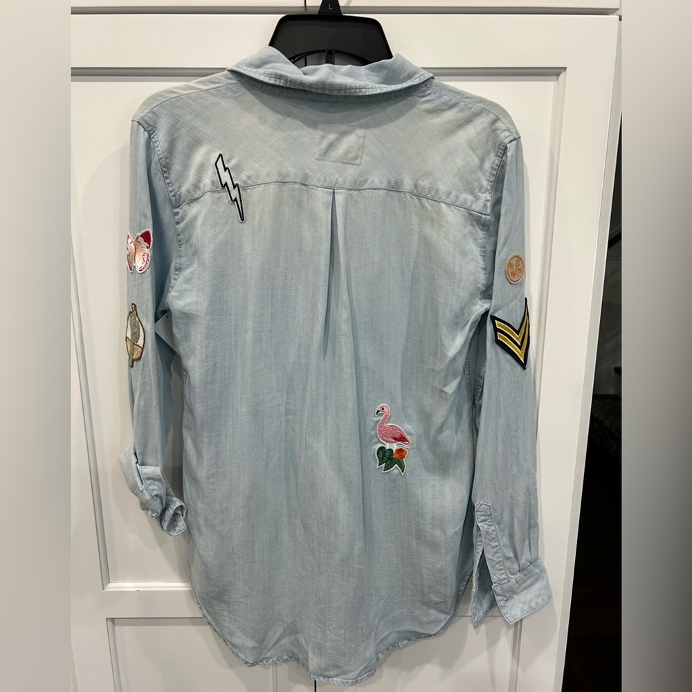 Rails New Light Jean Patch Button Down - image 3